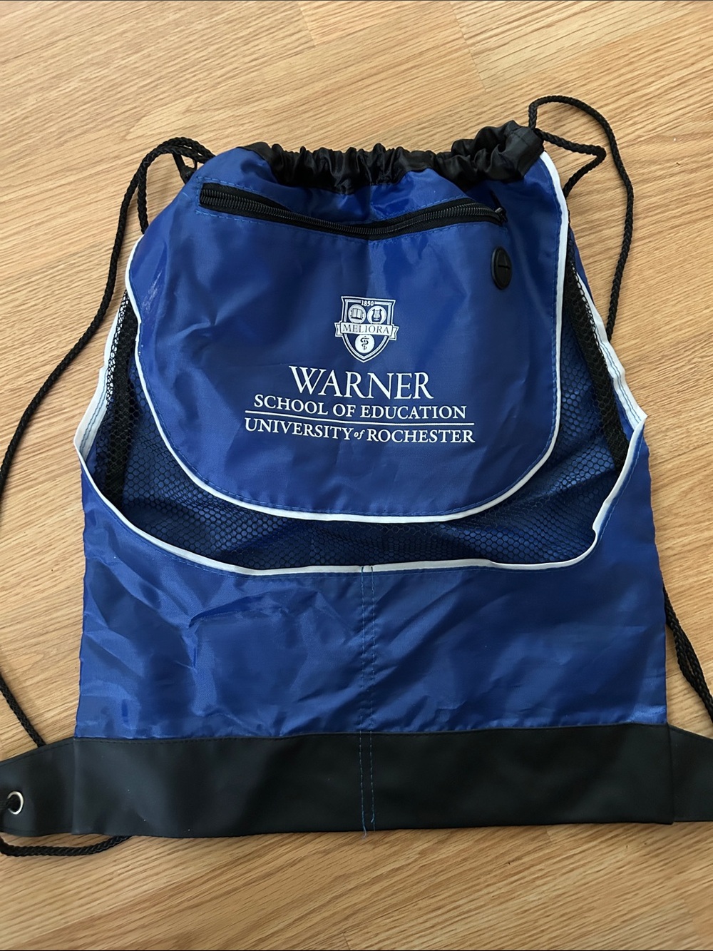 University of Rochester drawstring bag